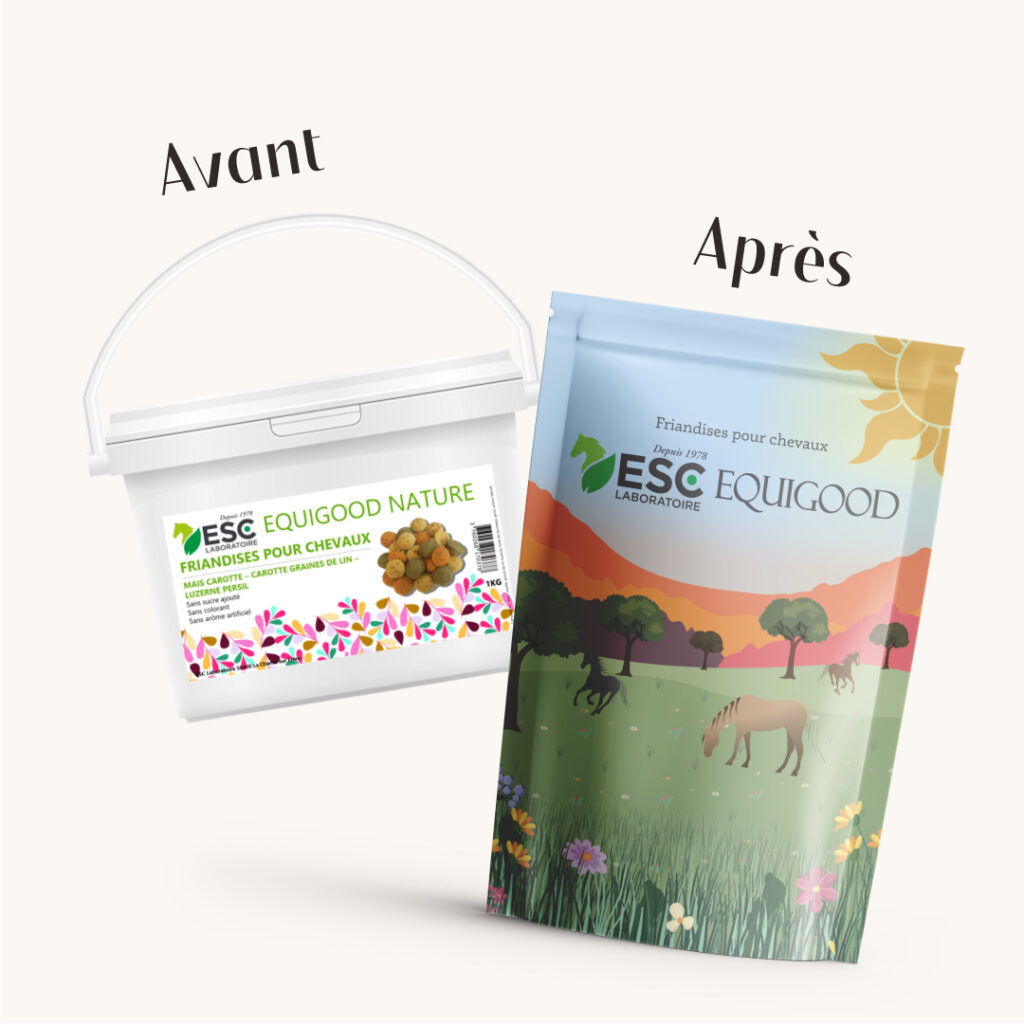 Réalisation packaging friandises chevaux